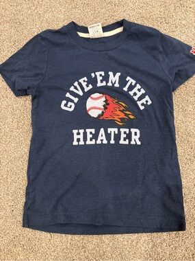 HOMAGE Navy Kids 'Give 'Em The Heater' Graphic Tee